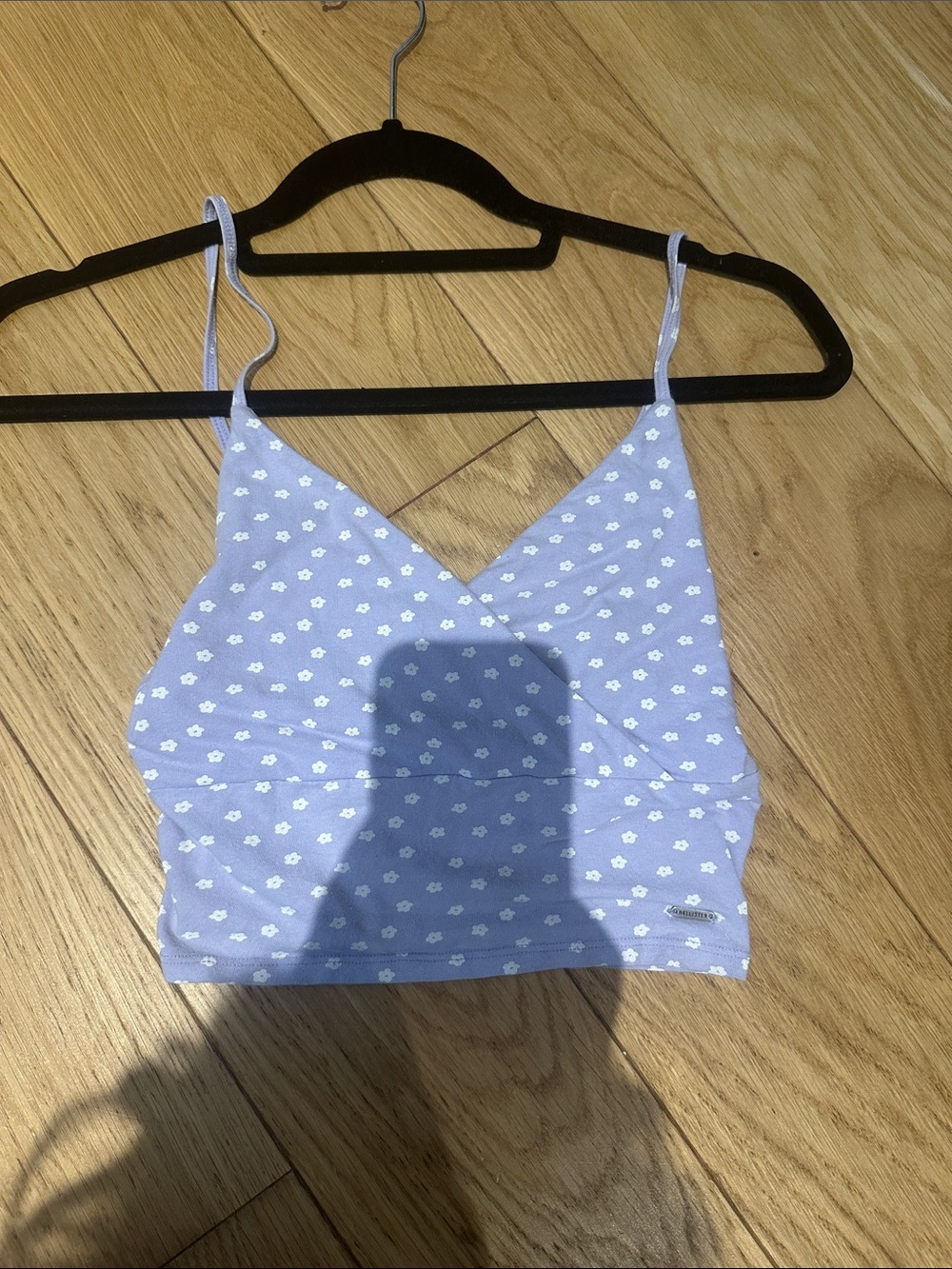 Light Purple Floral Crop Cami Top